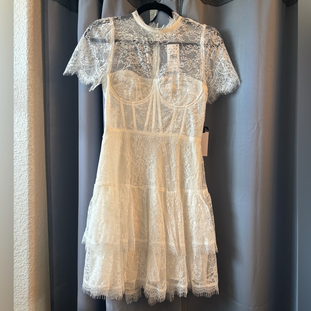 ASTR the Label white lace dress